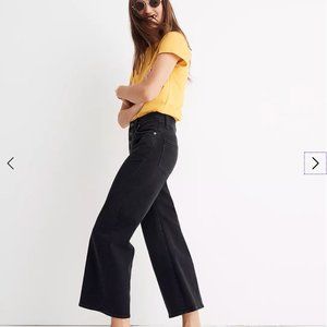 NWT Madewell Wide-Leg Crop Jeans Lunar Wash (23)